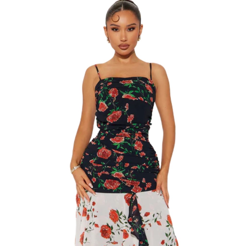 Fashion Nova Rosana Floral Maxi Dress